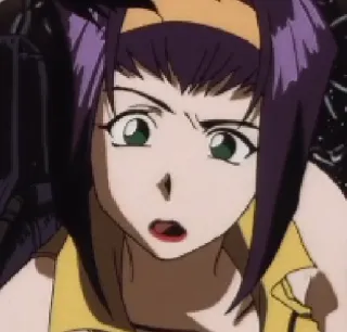 🤨 Faye Valentine Cowboy Bebop Anime, Dibujos animados, Personaje, Faye Valentine, Cowboy Bebop telegram sticker