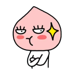 😠 Kakao Friends, pêssego, irritado, fofo, personagem telegram sticker