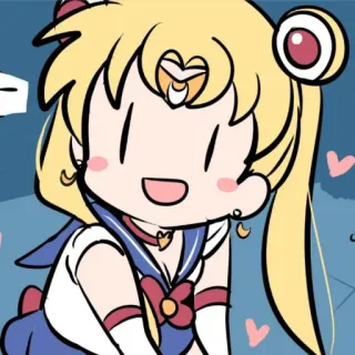 🌕 Sailor Moon Anime, Dessin animé, Mignon, Magical girl, Coeurs telegram sticker
