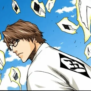 🧬 Sosuke Aizen Bleach 애니메이션, 만화, 안경, 악당, 캡틴 telegram sticker