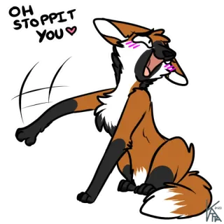 🥰 OH STOPPIT YOU <3 crisocione, carino, cartone animato, animale, flirtante telegram sticker
