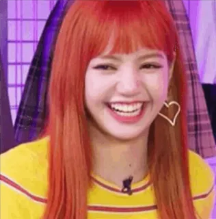 🍊 Lisa K-pop, zanger, idool, Lisa, Blackpink, glimlach, vrolijk telegram sticker