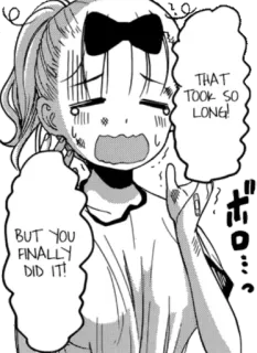 😌 THAT TOOK SO LONG!
BUT YOU FINALLY DID IT! Anime, Manga, Charakter, Schweiß, Sprechblase telegram sticker