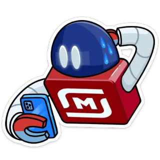 🤔 robot, android, technology, phone, emoji, digital telegram sticker