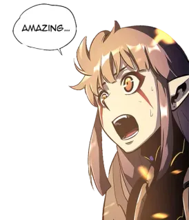 🤩 AMAZING... Anime, Manga, Elf, Überrascht, Schockiert whatsapp sticker
