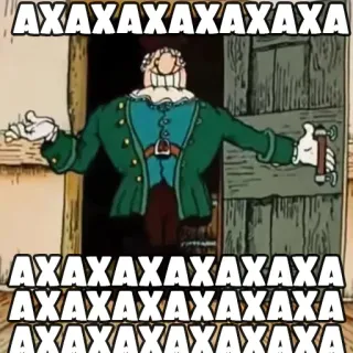 😀 AXAXAXAXAXAXAXA
AXAXAXAXAXAXAXA
AXAXAXAXAXAXAXA Cartoon, Lustig, Vintage, Meme, Russischer Cartoon, Humor telegram sticker