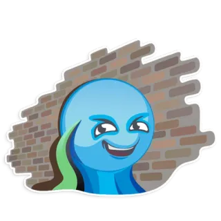 😉 Emoji, Kreskówka, Wyrażenie, Naklejka, Twarz telegram sticker