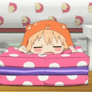 🍕 Umaru Doma Himouto! Umaru-chan anime, umaru, cute, kawaii, chibi, lazy, sleepy telegram sticker