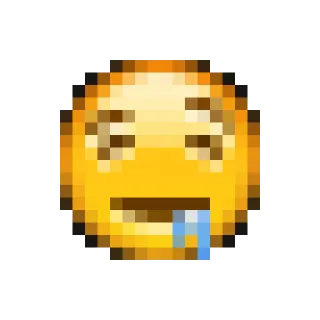 🤤 emoji, drooling, face, yellow telegram sticker