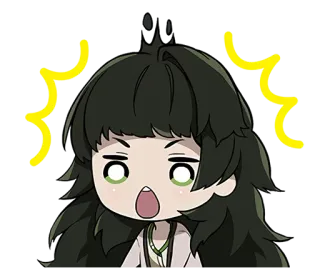 😮 Чиби, В шоке, Аниме, Удивлён, Мультфильм telegram sticker
