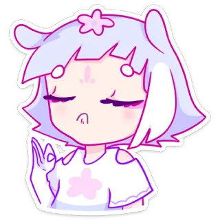 🙃 süß, Anime, Sticker, Chibi, Mädchen, Cartoon, kawaii telegram sticker
