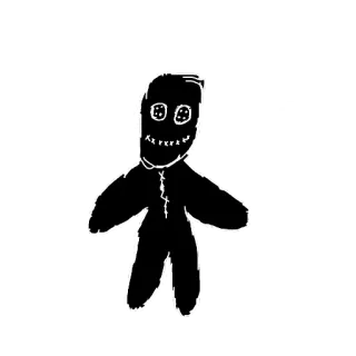 🧶 oscuro, tenebroso, terror, monigote, monstruo telegram sticker