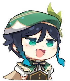 😏 Venti Genshin Impact Anime, Videogame, Venti, Genshin Impact, Personage telegram sticker
