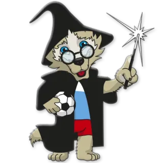 ✨ Zauberer, Magie, Maskottchen, Fußball, Cartoon, Figur, Lustig, Sport telegram sticker