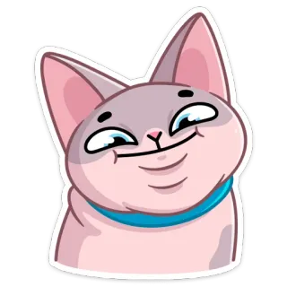 ☺️ cat, meme, smug, pet, animal, cartoon, sticker telegram sticker