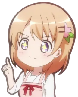 😯 Аниме, Чиби, Милый, Персонаж, Цветок, Мультфильм telegram sticker