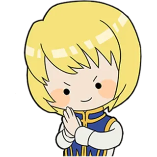 🙏 Kurapika Hunter x Hunter Anime, Karakter, Lucu, Manga, Kartun telegram sticker