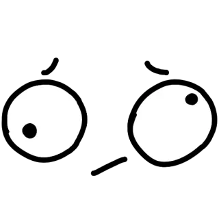🙄 olhos, abstrato, minimalista, preto e branco, simples whatsapp sticker