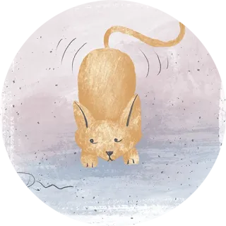 🐭 cat, kitten, animal, cute, playful, drawing, watercolor whatsapp sticker