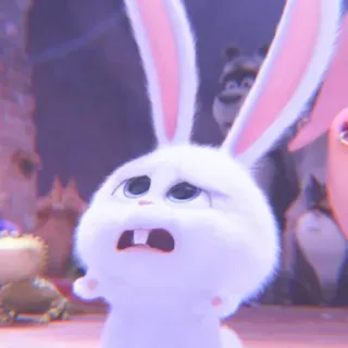 🐰 Snowball The Secret Life of Pets bunny, rabbit, cute, animal, pet, cartoon whatsapp sticker
