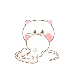 😬 urso, fofo, animal, kawaii, desenho animado whatsapp sticker