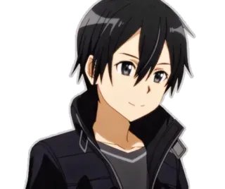 ⚔ Kirito Sword Art Online anime, kirito, sword art online, character, japanese animation telegram sticker