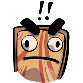 ❗️ tức giận, hoạt hình, nhân vật, biểu cảm, gỗ, mặt, nhãn dán telegram sticker