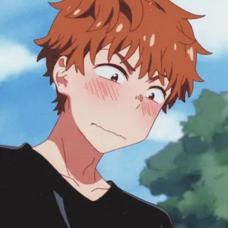 🎭 Anime, Hoạt hình, Đỏ mặt, Xấu hổ, Manga whatsapp sticker