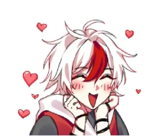 🥰 anime, cartoon, love, hearts, cute, kawaii whatsapp sticker