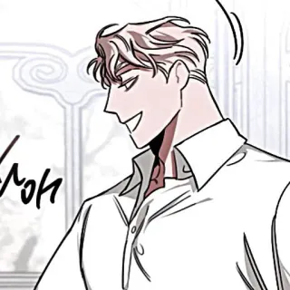 😀 anime, smirk, white shirt, webtoon, man telegram sticker