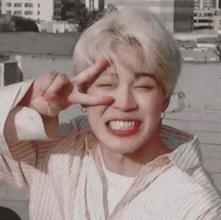 ⚔ Jimin kpop, idol, jimin, tanda perdamaian, penyanyi telegram sticker
