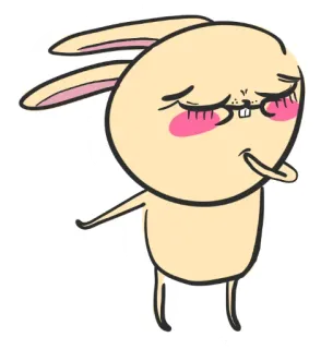 ☺️ coelho, desenho animado, ilustração, animal, engraçado telegram sticker