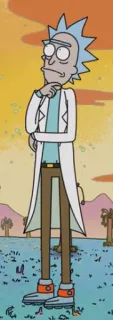 🤔 Rick Sanchez Rick and Morty Rick and Morty, Cartoon, Animatie, Sci-Fi, Adult Swim telegram sticker