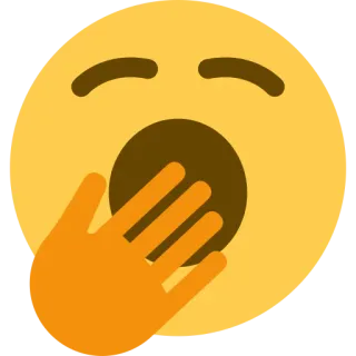 🥱 emoji, yawn, bored, tired telegram sticker