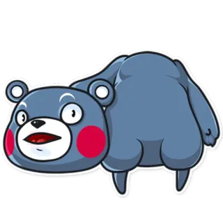 🙃 urso, animal, fofo, desenho animado, personagem telegram sticker