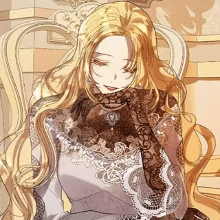 🩸 donna, bionda, vestito, sedia, pizzo telegram sticker