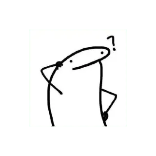 😀 stick figure, question, thinking, curious, pose telegram sticker