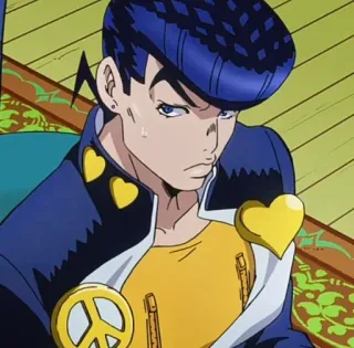 💎 Josuke Higashikata JoJo's Bizarre Adventure อนิเมะ, มังงะ, โจสุเกะ, โจโจ้, สันติภาพ telegram sticker