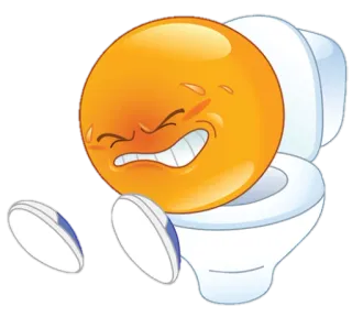 🚽 emoji, váter, divertido, naranja, dolor telegram sticker