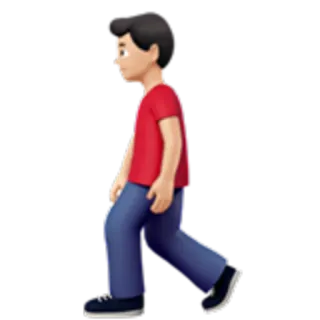🚶‍♂ person, walking, emoji, male, cartoon telegram sticker
