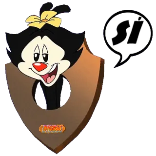👍 Dot Warner Animaniacs SÍ cartone animato, divertente, umorismo, Dot Warner, Animaniacs, serie TV, Warner Bros, sarcastico, carino, adesivo whatsapp sticker