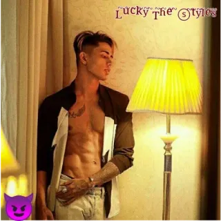 💡 Lucky The Styles hombre, abdominales, modelo masculino, moda, pose whatsapp sticker
