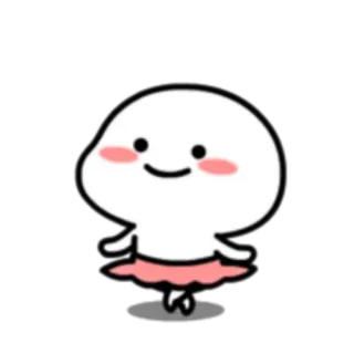 💃 น่ารัก, เต้น, การ์ตูน, ตัวละคร, มีความสุข, สีชมพู, อนิเมชั่น telegram sticker