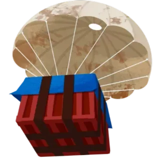 💎 Airdrop, Versorgungskiste, Fallschirm, Kiste, Videospiel, Gegenstand, Beute telegram sticker