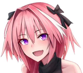 😃 animé, mignon, souriant, portrait telegram sticker