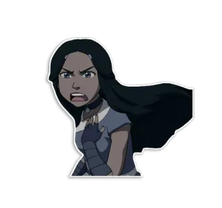 😡 Katara Avatar: The Last Airbender Dibujo animado, Enfadado, Dominador del agua, Anime, Katara, Avatar, El último maestro aire whatsapp sticker