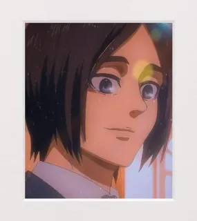 ✨ Eren Yeager Attack on Titan Anime, Cartone animato, Eren Jaeger, L'attacco dei giganti, Personaggio, Giapponese, Ritratto telegram sticker