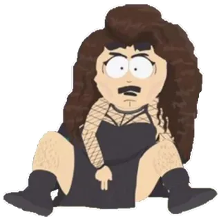 👩 Randy Marsh South Park comedy, cartoon, drag, tv show, Randy Marsh, South Park, character telegram sticker