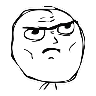 😎 Mème, Rage Face, Mème Internet, Expression, Drôle telegram sticker