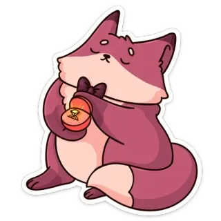 💍 renard, animal, demande en mariage, bague, mignon, dessin animé, amour, mariage telegram sticker